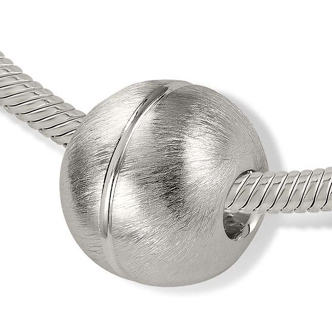 Zilveren Ashanger Bolvorm inclusief Collier