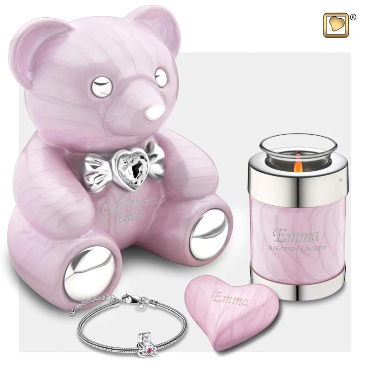 LoveUrns Kinder Urn Roze Teddybeer (1.15 liter)