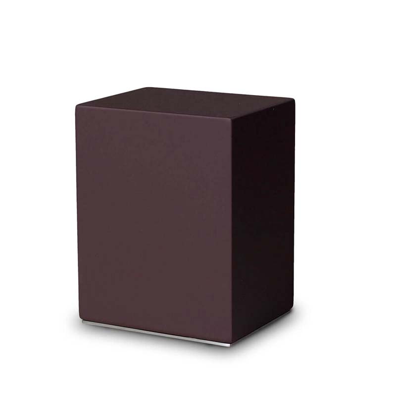 Urnwebshop Grote RVS Soft Touch Urn Bordeaux (4 liter)