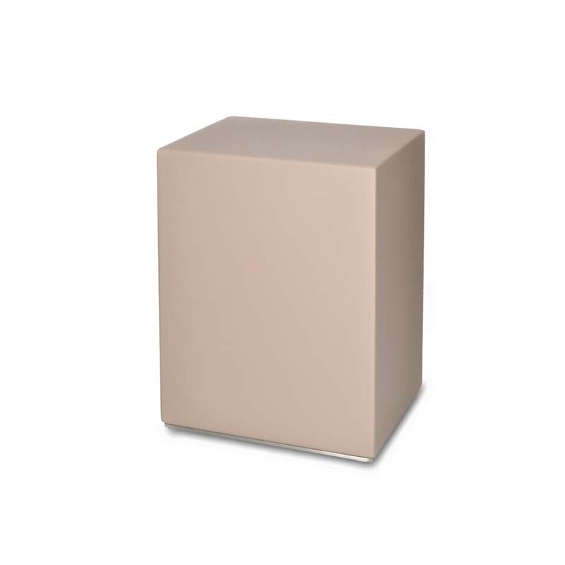 Urnwebshop Grote RVS Soft Touch Urn Taupe (4 liter)