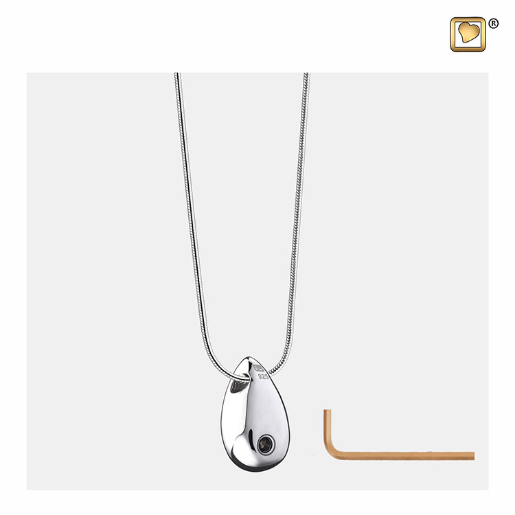 Glimmend Zilveren Ashanger Drop, inclusief Design Slangencollier