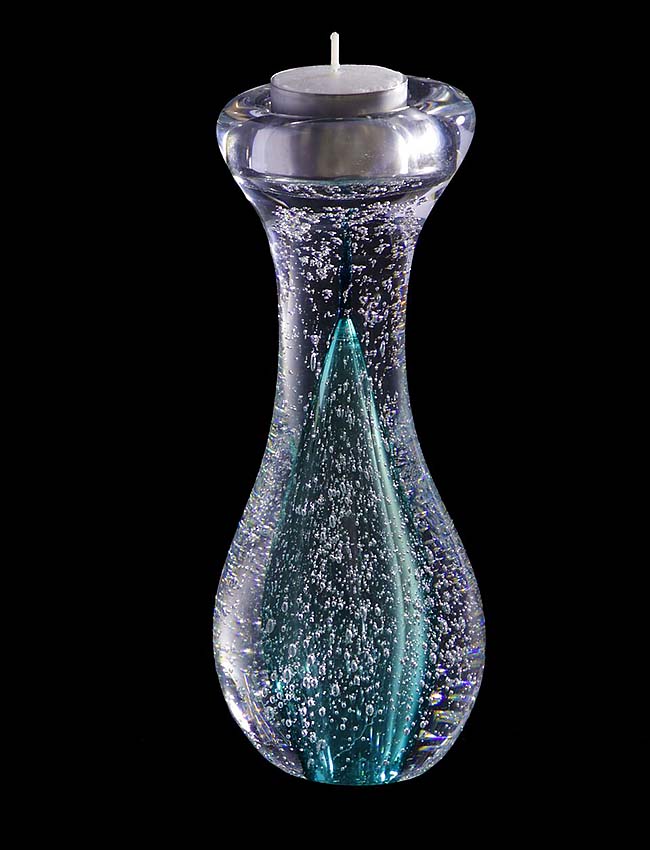 Kristalglazen Tiffany Blue Stardust Kandelaar Urn (0.06 liter)