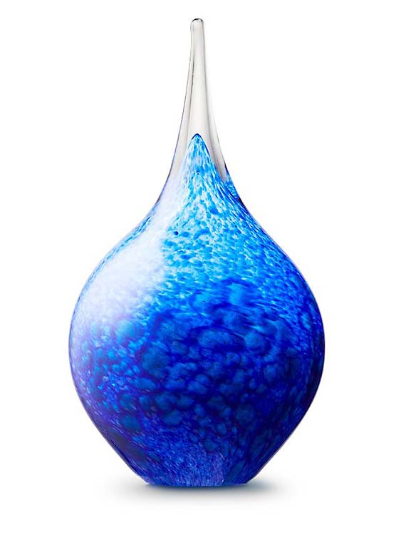 Kristalglazen 3D Traan Urn Blauw Opaque (0.28 liter)