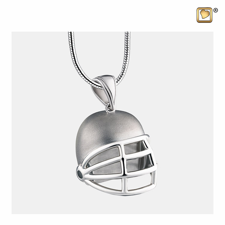 Ashanger Football Helm Bicolor Zilver, inclusief Design Slangencollier