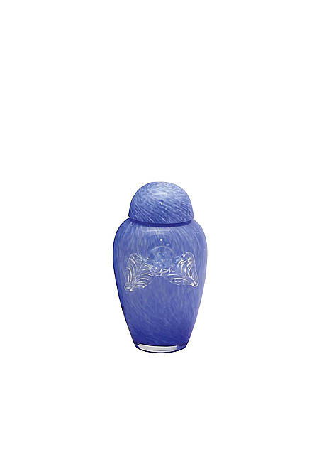 Kleine Glazen Urn Paarsblauw (0.35 liter)