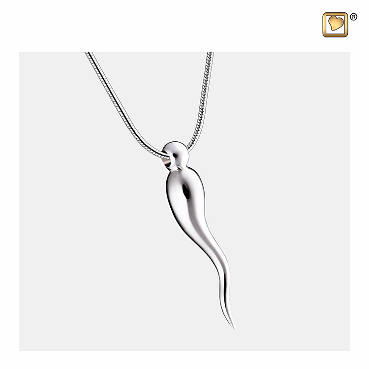 Zilveren Ashanger Italiaanse Hoorn, inclusief Design Slangencollier