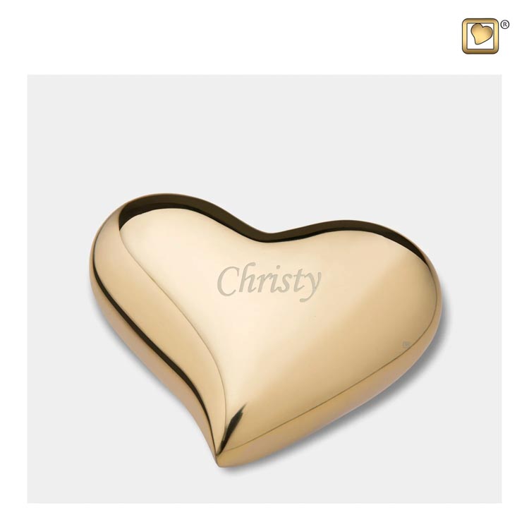 LoveUrns Design Hart Urn Glimmend Goud (0.05 liter)