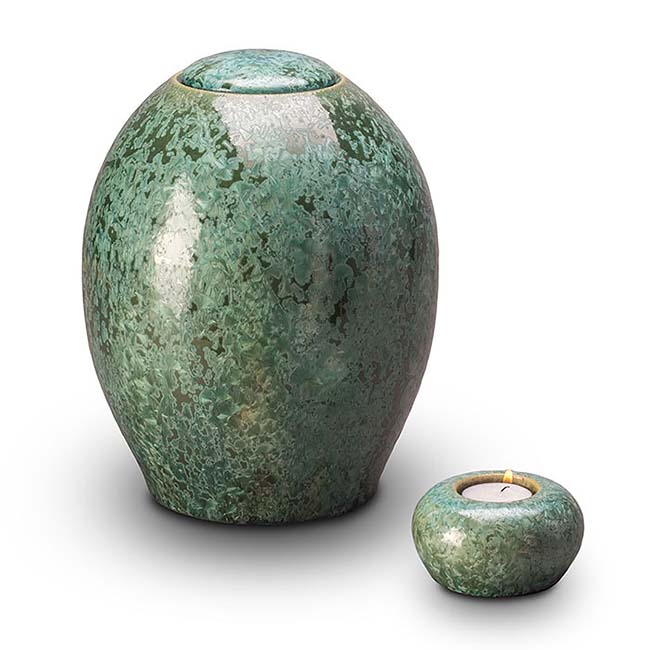 Groene Keramische Urnen Voordeelset (3.85 liter in totaal)