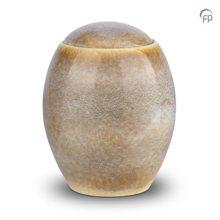 Grote Keramische Pot Urn Beige - Zandkleur (4 liter)