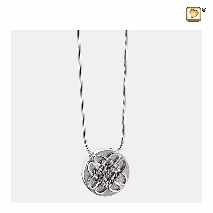 Ashanger Keltische Cirkel Bicolor Zilver, inclusief Design Slangencollier