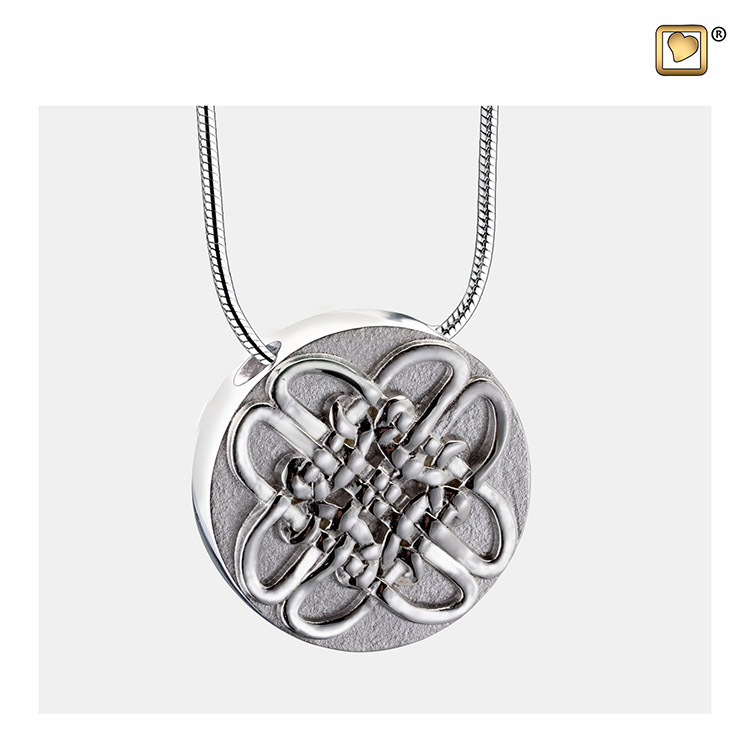 Ashanger Keltische Cirkel Bicolor Zilver, inclusief Design Slangencollier