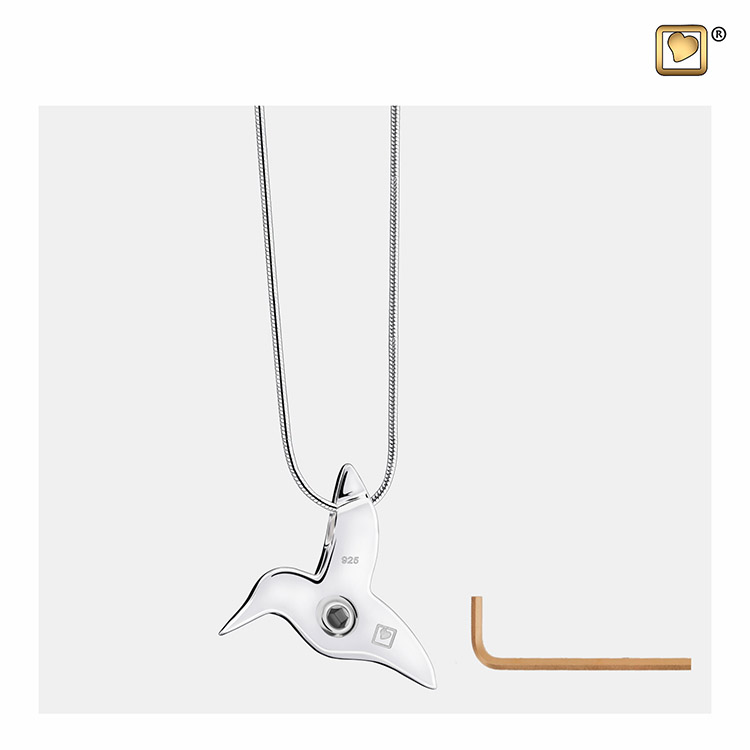 Zilveren Ashanger Kolibri, inclusief Design Slangencollier