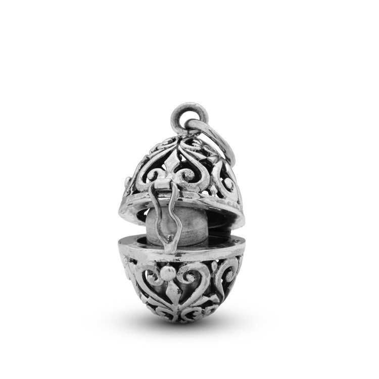 Ashanger Ovaal Zilveren Urntje met RVS Collier