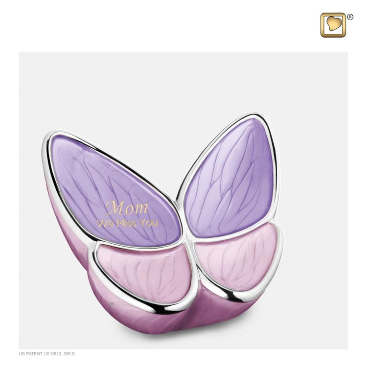 Kleine LoveUrns Butterfly Urn Roze (0.4 liter)