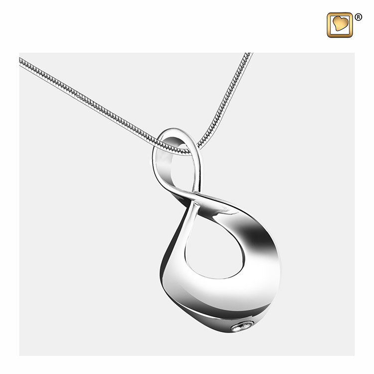 Zilveren Ashanger Oneindige Liefde, inclusief Design Slangencollier