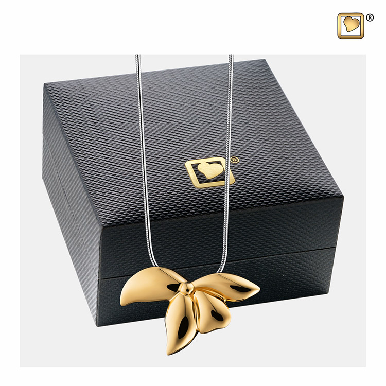 Verguld Zilveren Ashanger Orchidee, met Design Slangencollier