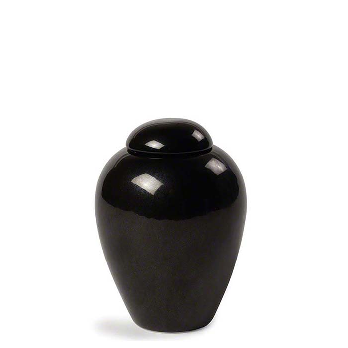 Kleine Porseleinen Pot Urn Serenity Black (0.76 liter)