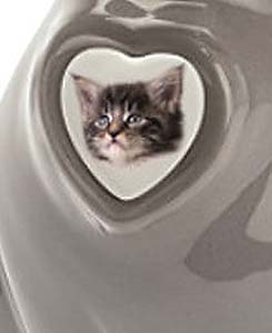 Katten urn of Asbeeld Kat Hartje Wit (0.8 liter)