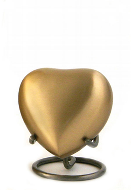 Classic Bronze Hart Urn, inclusief Standaard (0.11 liter)