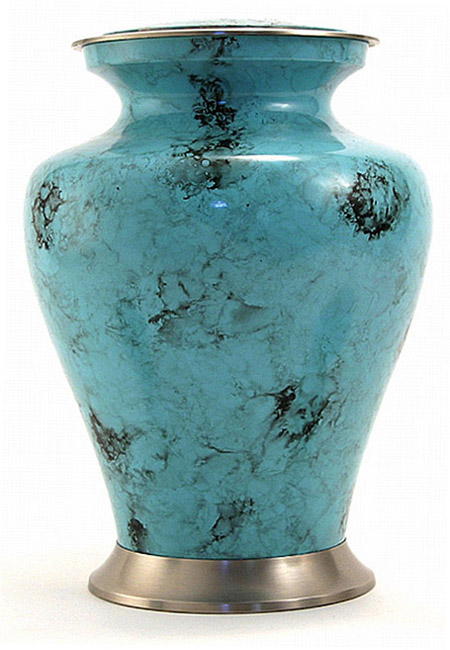 Grote Messing Glenwood Blue Marble Urn (3.3 liter)