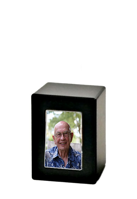 Mini MDF Photobox Urn Zwart-Satijn (0.5 liter)