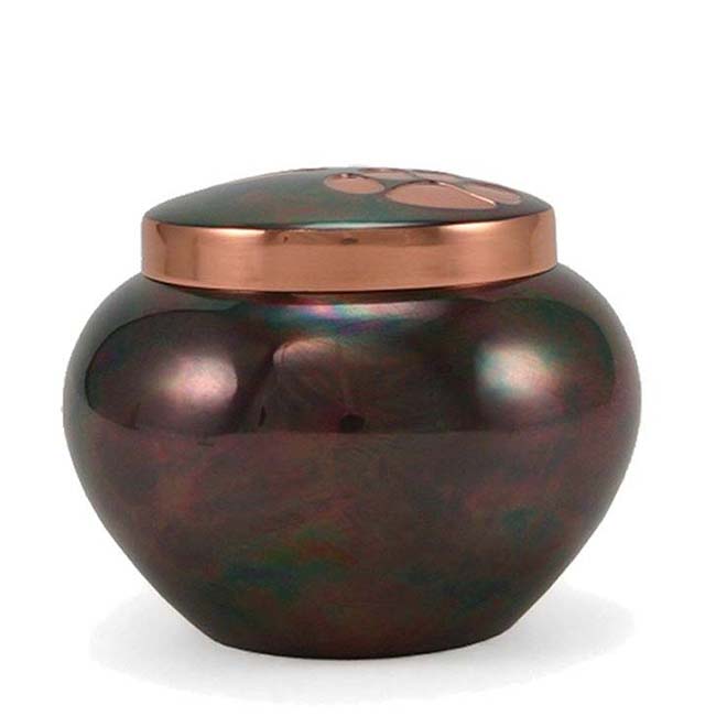 Classic Copper Raku Dierenurn Medium (0.65 liter)