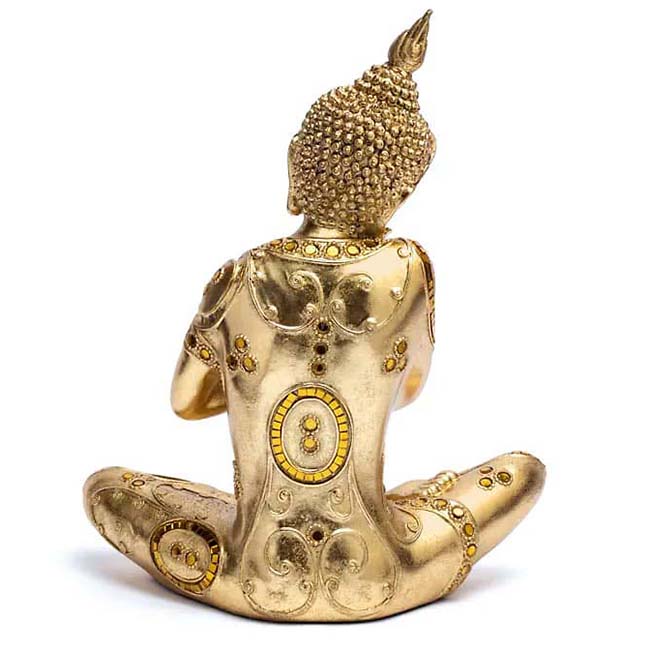 Traditioneel Gouden Thaise Boeddha Urn Lotuszit (1.3 liter)