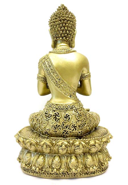 Tibetaanse Meditatie Boeddha Urn Goud  (1.5 liter)