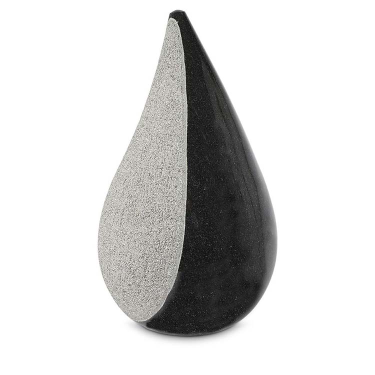 Granieten Teardrop Dierenurn Marlin, Grijze Inlay (1.3 liter)