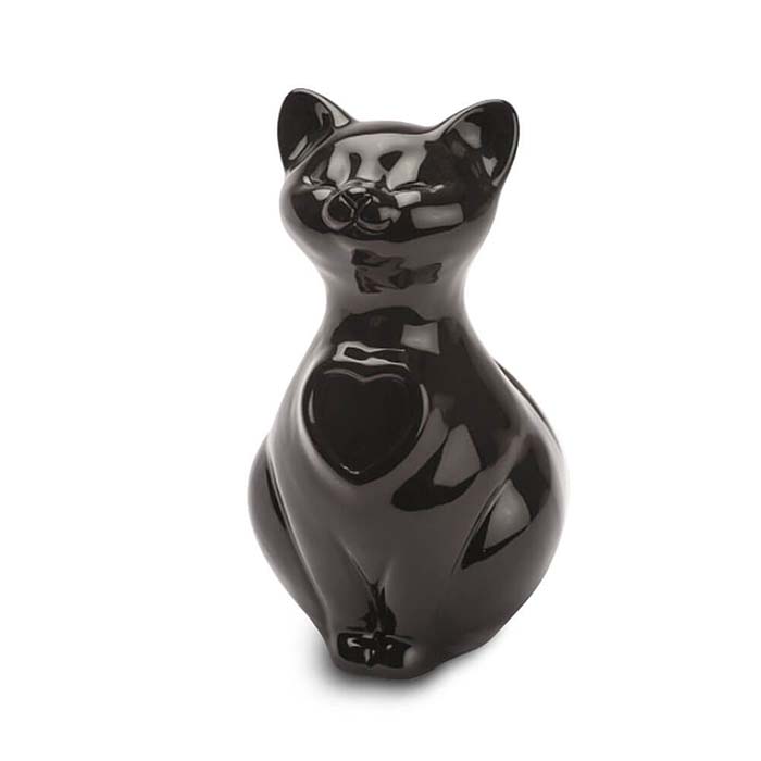 Katten urn of Asbeeld Kat Hartje Zwart (0.8 liter)