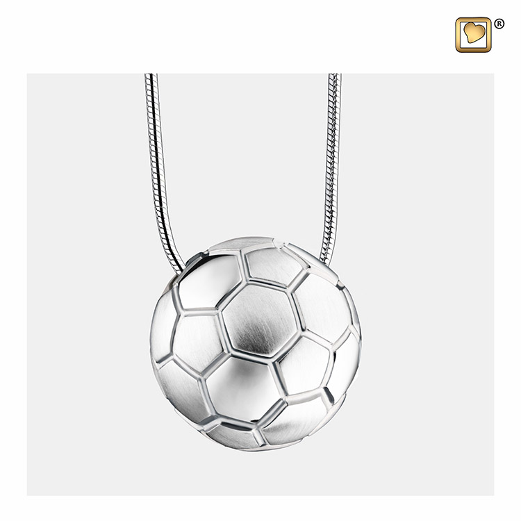 Ashanger Voetbal Bicolor Zilver, inclusief Design Slangencollier