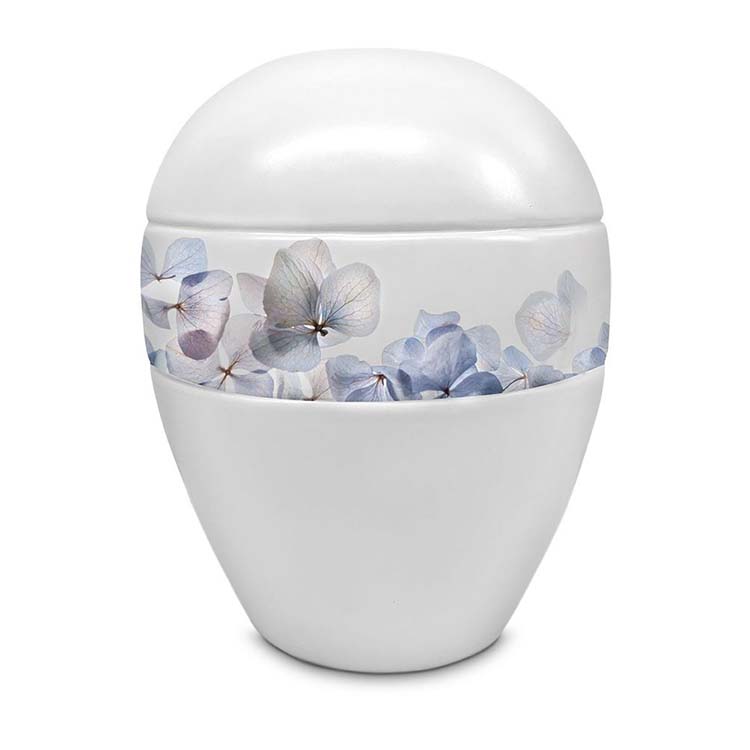 Grote Porseleinen Pot Urn Blauwe Bloemen (5 liter)