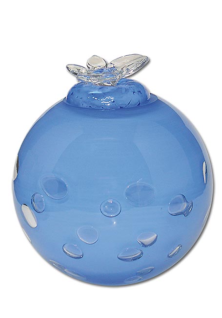 Glazen Urn Hemelsblauw Vlinder (2.5 liter)