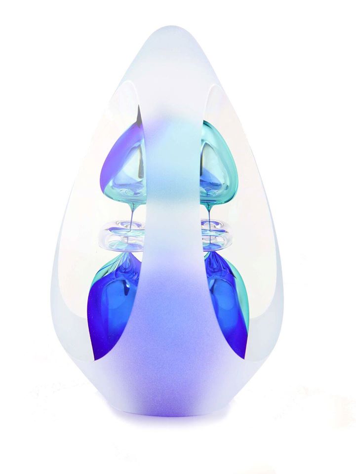 Kristalglazen 3D Traan Dierenurn Orion Blue Small (0.07 liter)