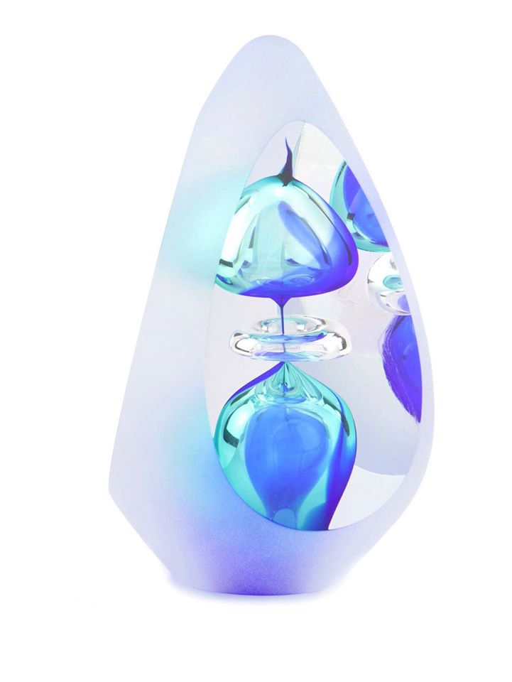Kristalglazen 3D Traan Dierenurn Orion Blue Small (0.07 liter)