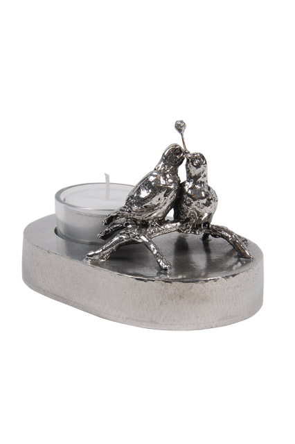 Asbeeldje Eeuwige Liefde - Voor Altijd Waxinelicht, Zilver (0.08 l.)