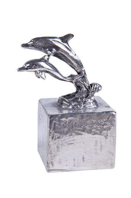 Asbeeldje Ultieme Vrijheid, Twee Dolfijnen, Zilver (0.03 liter)