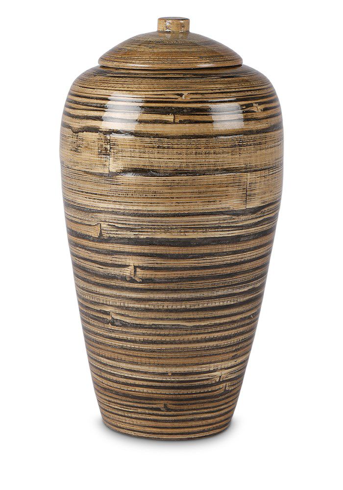 Grote Gestreepte Afbreekbare Bamboe Amphore Urn (3.2 liter)