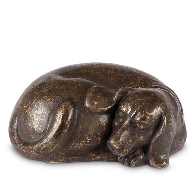 Bronzen Honden Asbeeldje (0.65 liter)