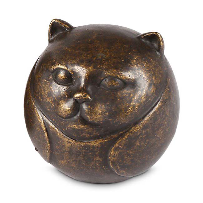 Bronzen Bol Urn Kat (0.6 liter)