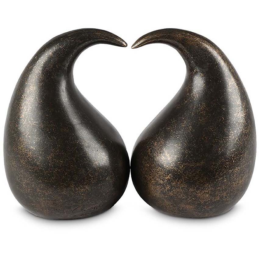 Grote Bronzen Duo Dierenurn Affection (2 maal 3 liter)