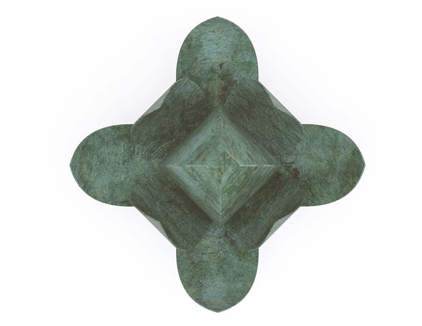 Kleine Bronzen Lotus Urn (0.6 liter)