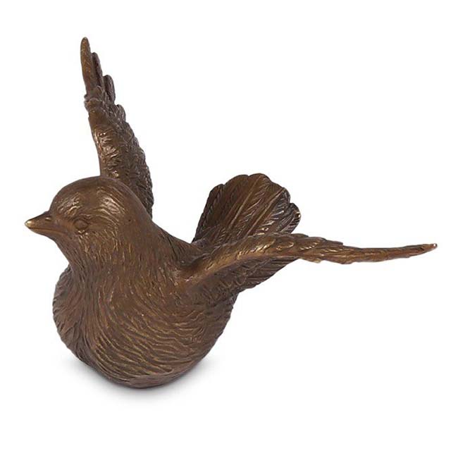 Bronzen Mini Dierenurn Vogeltje (0.05 liter)
