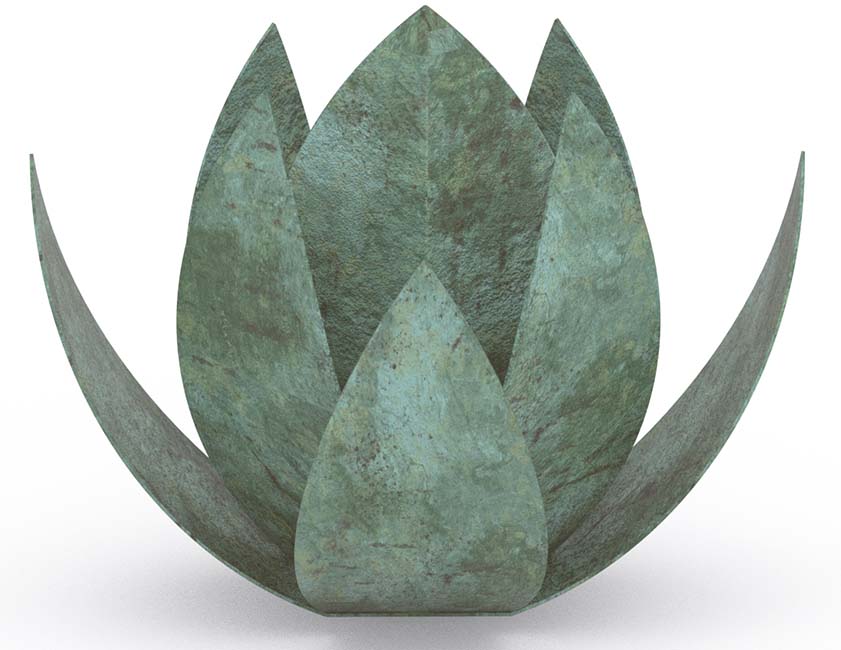 Bronzen XL Lotus Duo Urn (7 liter)