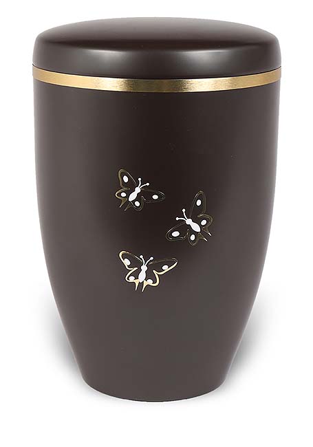 Design Urn Donkerbruin Vlinders (4.8 liter)