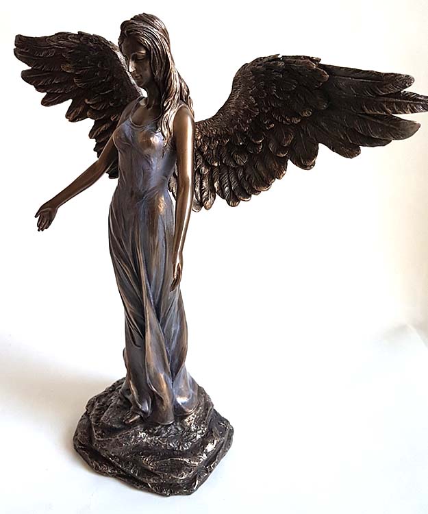 Bronskleurige Angel of Peace Mini Engel Urn (0.01 liter)