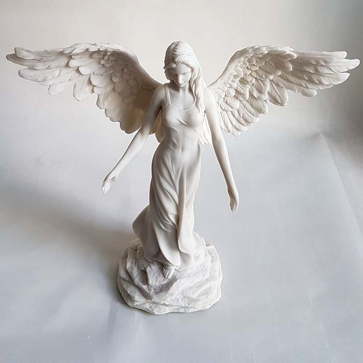 Witmarmeren Angel of Peace Mini Engel Dierenurn (0.01 liter)