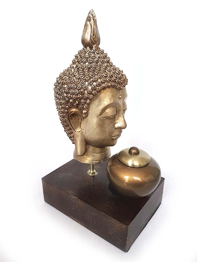 Boeddha Hoofd Gedenkaltaar met Miniurn (0.1 liter)