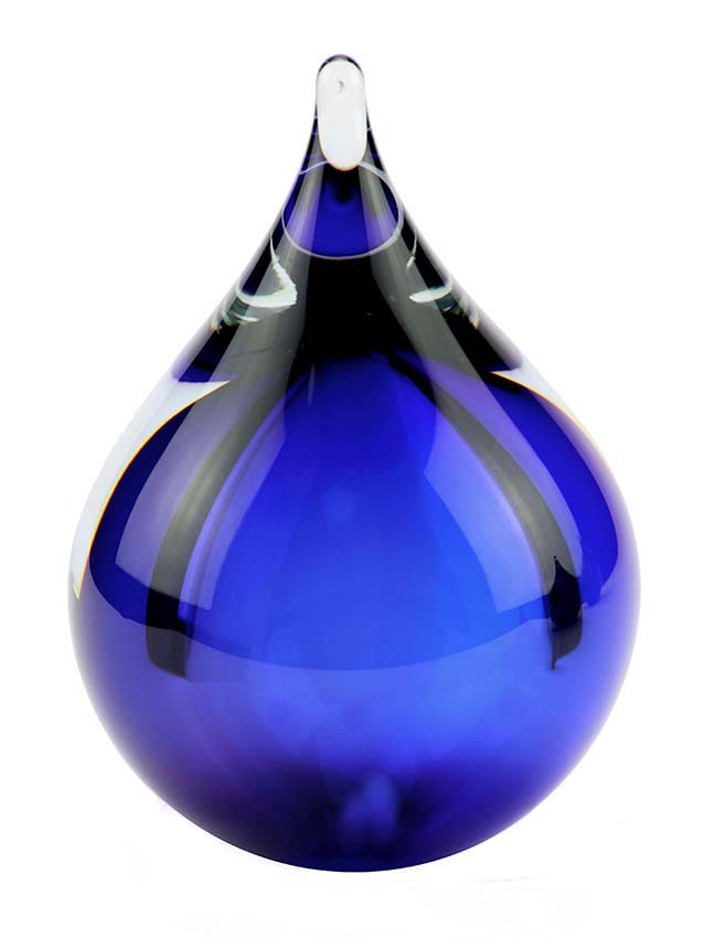 Kleine Kristalglazen 3D Bubble Blue Urn (0.12 liter)
