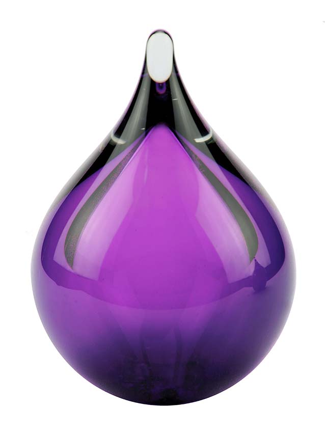 Kleine Kristalglazen 3D Bubble Purple Dierenurn (0.12 liter)